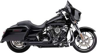 Cobra Turn Out 2 Into 1 Exhaust System In Black For Harley Davidson 2017-2023 Touring Models (6271B)