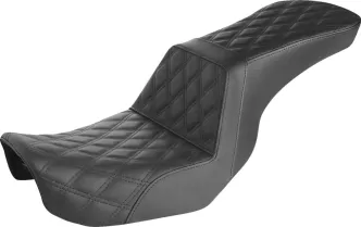 Saddlemen Tour Step-Up Front & Rear Lattice Stitched Seat For Harley Davidson 2006-2017 Dyna FXD, FXDWG & FLD Models (806-04-195)