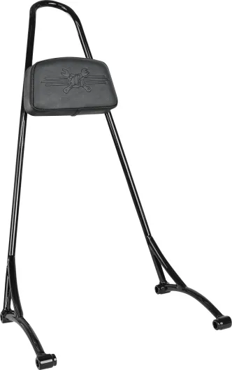 Burly Brand Sissy Bar 20 Inch Tall in Black Powdercoat For 2021-2024 Honda Rebel 1100 (B13-1506B)