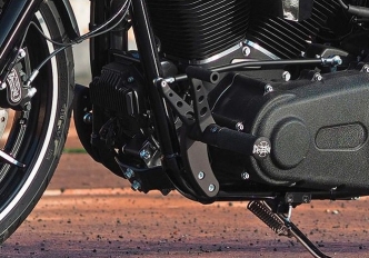 Thunderbike 'Base Rubber' Standard Length Forward Control Kit in Black Finish For 1991-2017 Dyna Models (31-75-141)