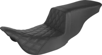 Saddlemen Tour Step-Up Driver Lattice Stitched Seat In Black For Harley Davidson 2008-2023 Touring FLHR, FLHT, FLHX & FLTR Models (808-07B-192)