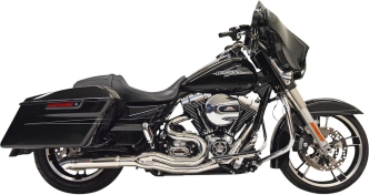 Bassani Road Rage II Mid-Length Exhaust System With Hot Rod Turn Out Muffler In Chrome For Harley Davidson 1995-2006 Touring Models (1F67C)