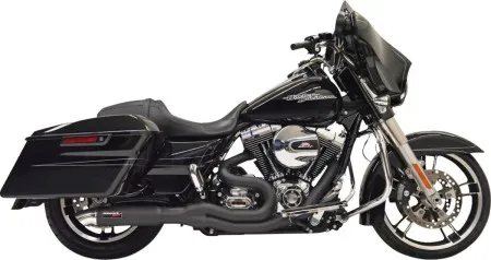 Bassani Road Rage II Exhaust System With Hot Rod Muffler In Black For Harley Davidson 1995-2006 Touring Models (1F67B)