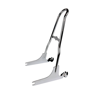 Doss 21 Inch 1-Piece Upright Sissy Bar Kit In Chrome For Harley Davidson 2010-2017 FXDWG & FXDF Models (ARM240775)