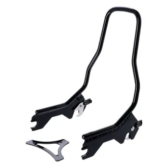 Doss 12 Inch Upright Sissy Bar Kit In Black For Harley Davidson 2018-2023 FLDE, FXST, FLHC/S, FLSL, FXBB/S Models (ARM550775)