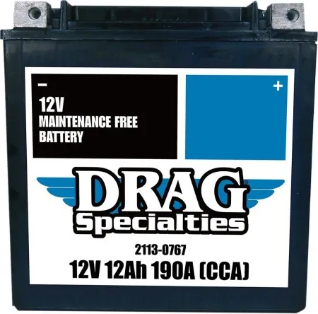Drag Specialties Replacement Battery 190 CCA For 2004-2022 XL Sportster & 2015-2020 XG Street Models (DTX14L-FT-EU)