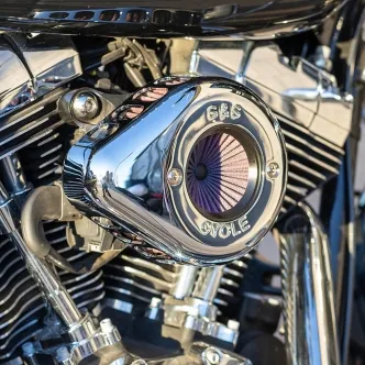 S&S Stealth Air Stinger Kit With Chrome Teardrop Cover For 1999-2017 HD Dyna, Softail And Touring Models (170-0721A)