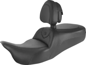 Saddlemen Tri Glide Roadsofa Seat With Drivers Backrest For Harley Davidson 2009-2023 FLHTCUTG Tri Glide Models (808-07B-187TBR)