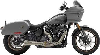 Bassani Short Ripper Road Rage 2 Into 1 Exhaust System In Stainless For Harley Davidson 2017-2022 Sport Glide FLSB & 2022 Low Rider ST FXLRST Models (1S74SS)