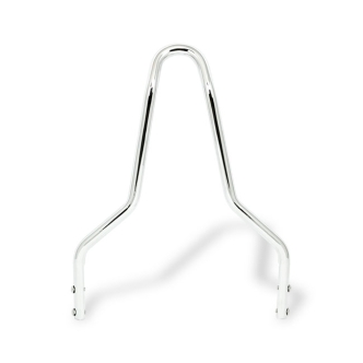 Doss 9/16 Inch Round Steel With Pointed Top Sissy Bar 11.06 Inch Wide & 14.2 Inch High in Chrome Finish (ARM767409)