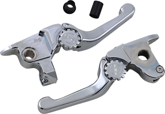 PSR Anthem Shorty Lever Set in Chrome Finish For 2014-2016 FLHT/FLHX With Hydraulic Clutch (Excluding FL Trike) Models (12-01654-20)