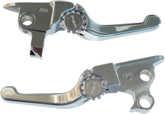 PSR Anthem Shorty Lever Set in Chrome Finish For 2008-2013 FLHT/FLHR/FLTR/FLHX And Trike, 2014-2016 FLHR (Excluding Models With Hydraulic Clutch) Models (12-01652-20)