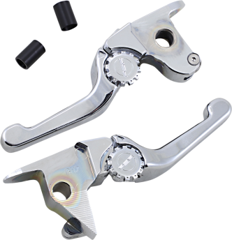 PSR Anthem Shorty Lever Set in Chrome Finish For 2016 FLSS/FLSTFBS With OEM Hydraulic Clutch Models (12-01664-20)