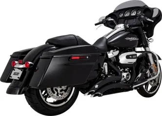 Vance & Hines Big Radius 2 Into 2 Exhaust System With PCX Technology In Black For Harley Davidson 2017-2023 Touring Models (46373)