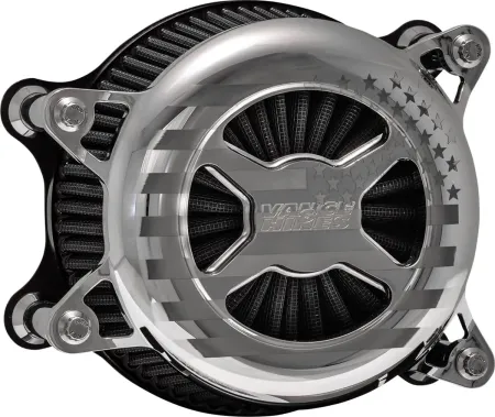 Vance & Hines VO2 America Air Cleaner in Chrome Finish For HD M8 Softail, Touring And Trike Models (72045FG)