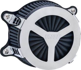 Vance & Hines V02 Radiant III Air Cleaner In Chrome Finish For 1999-2017 HD Dyna, Softail And Touring Models (71456)