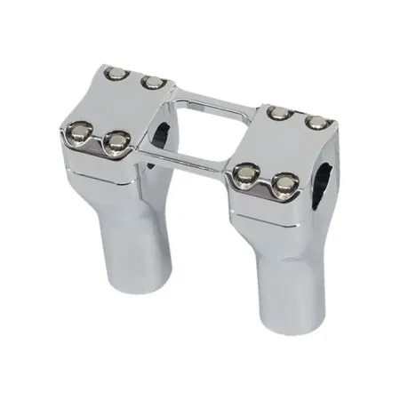 Trask Performance 4 Inch Assault Handlebar Risers With 1.25 Inch Clamping Area In Chrome Finish (TM-8601-4CH)