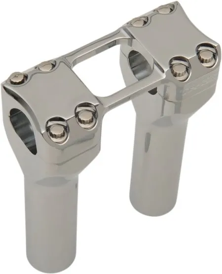 Trask Performance 6 Inch Assault Handlebar Risers With 1.25 Inch Clamping Area In Chrome Finish (TM-8601-6CH)