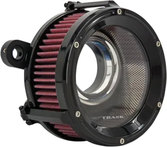 Trask Performance Assault Charge High Flow Air Cleaner Kit In Gloss Black For Harley Davidson 2017-2024 M8 Touring & 2018-2024 M8 Softail Models (TM-1023GBK)