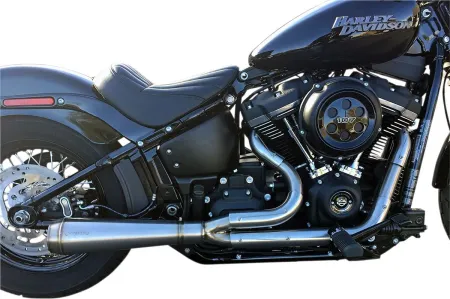 Trask Performance Assault 2 Into 1 Exhaust System In Stainless Steel Finish For Harley Davidson 2018-2024 M8 Softail Models (TM-5052)