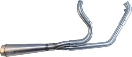 Trask Performance Assault 2:1 Exhaust System In Brushed Stainless For Harley Davidson 2007-2017 Softail Models With Narrow Rear Wheel (TM-5060)