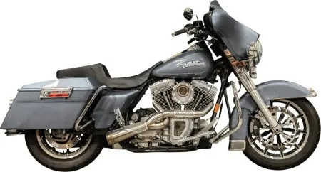 Trask Performance 2-into-1 Big Sexy Exhaust System In Brushed Stainless For Harley Davidson 2007-2016 Touring Models (TM-5120)