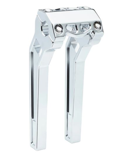LA Choppers 8 Inch Pullback Risers In Chrome With 1 1/4 Inch Clamping Diameter (LA-7481-08C)
