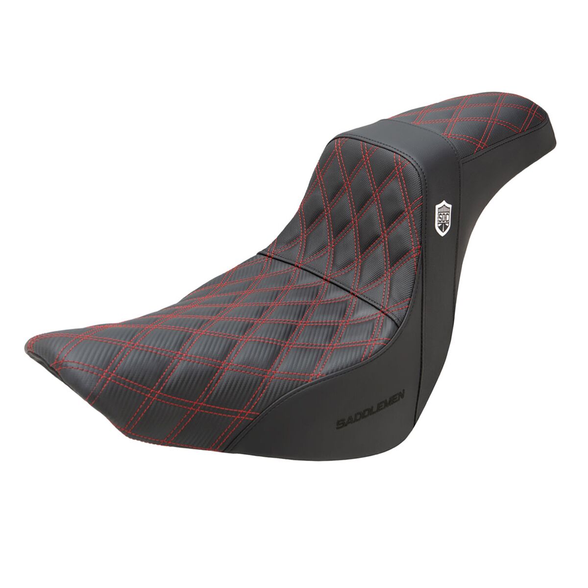 Saddlemen Pro Series SDC Performance Grip Seat With Red Stitching For