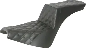 Saddlemen Tour Step-Up Front & Rear Lattice Stitched Seat For Harley Davidson 2018-2023 Softail Street Bob FXBB/S & Standard FXST Models (818-30-195)