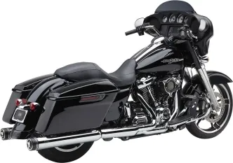 Cobra Muffler Gen 2 4 Inch Neighbour Haters Slip-Ons In Chrome For Harley Davidson 2017-2024 Touring Models (6277)