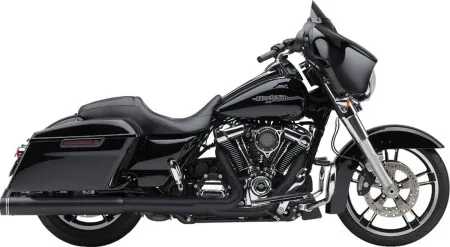 Cobra Muffler Gen 2 4 Inch Neighbour Haters Slip-Ons In Black For Harley Davidson 2017-2024 Touring Models (6277RB)