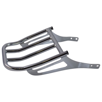 Motherwell Short 2-Up Backrest Luggage Rack in Chrome Finish For 2018-2022 Softail Models (MWL-166-CH)