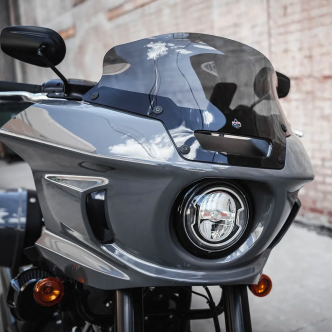Klock Werks 6 Inch Flare Windshield Dark Smoke For 2022-2024 Harley Davidson Softail Low Rider ST (KWW-02-0607-DS)