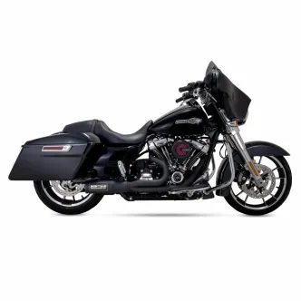 Vance & Hines Hi-Output RR 2 Into 1 Exhaust System With PCX Technology In Matte Black For Harley Davidson 2017-2024 M8 Touring Models (47321)
