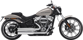 KessTech Shotgun Low Big Slash 2 Into 2 ECE Approved Adjustable Exhaust System In Chrome For Harley Davidson 2021-2022 Softail Breakout FXBRS Models (213-5109-749)