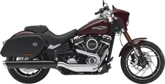KessTech Solo X 2 Into 1 Slip-Ons In Black With Chrome End Cap For Harley Davidson 2021-2024 Softail Sport Glide FLSB Models (210-3113-719)