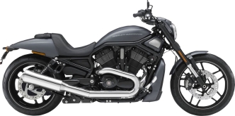KessTech EC Approved Adjustable Slip-On Mufflers With Polished Aluminium BigV End Cap For Harley Davidson 2007 V-Rod Models (070-6467-741)
