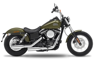 KessTech EC Approved 3 Inch 2 Into 2 Slip-On Mufflers In Chrome With Polished Aluminium Straightcut Short End Caps For Harley Davidson 2009-2013 Dyna Models (090-2132-715)