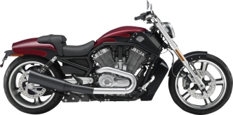 KessTech EC Approved Slip-On Muffler In Matte Black With BigV Polished Aluminium End Cap For Harley Davidson 2009-2017 V-Rod Muscle Models (092-6406-762)