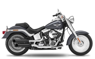 KessTech EC Approved 2 Into 2 Adjustable Slip-Ons In Matte Black With Big Slash End Caps In Matte Black For Harley Davidson 1999-2005 Dyna Models (2122-769)