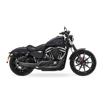 KessTech 2 Into 1 Short Exhaust System In Matte Black For Harley Davidson 2017-2020 Sportster Models (21F-SP-0401-C)