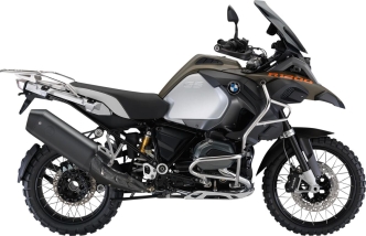 KessTech LC Style Black ECE Approved Slip-On Muffler In Matte Black For BMW 2014-2016 R1200GS Adventure Models (130-9B19-761)
