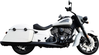 KessTech Deep Spirit 2 Into 2 Slip-Ons In Matte Black With Deep Spirit Matt Black End Caps For Indian 2020-2022 Chieftain, Roadmaster & Springfield Models (191-IM42-769)