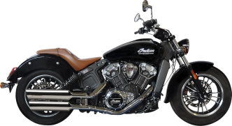 KessTech Brave Standard EC Approved Slip-On Mufflers In Chrome For Indian 2017-2020 Scout & 2017-2020 Scout Bobber Models (21F-SC-0401-C)