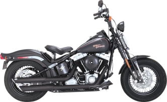 Vance & Hines Twin Slash Slip-Ons With PCX Technology In Black For Harley Davidson 2007-2017 Softail Deluxe, Slim & Crossbones Models (46341)