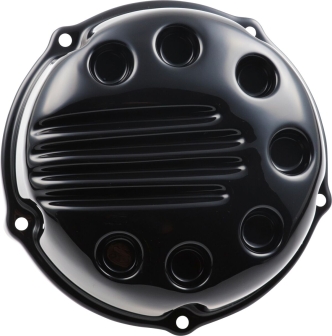 Cult Werk Slotted Air Cleaner Cover In Gloss Black For Harley Davidson 2018-2023 M8 Softail & Touring Models Equipped With 107 Inch Engine (HD-BRO093)