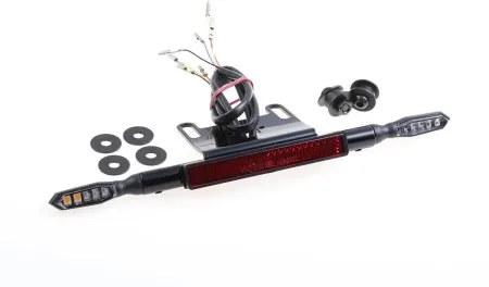 Cult Werk Set Holder Slide-In Frame Including L.E.D. Lighting 3 In 1 For German Size License Plates 180mm x 200mm For Harley Davidson 2021-2025 Sportster RH1250S Models (HD-SPS021-D-F)