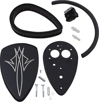 Baron Air Cleaner Kit Big Air  Pinstripe Black (BA-2074-13B)