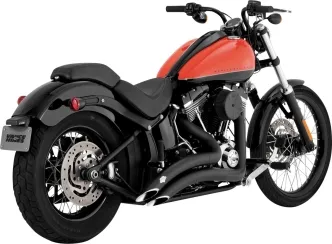 Vance & Hines Big Radius 2 Into 2 Exhaust System With PCX Technology In Black For Harley Davidson 1986-2017 Softail Models (46369)