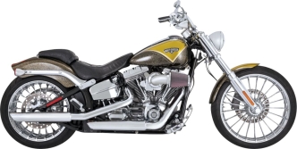 Vance & Hines Twin Slash Slip-On Mufflers With PCX Technology In Chrome For Harley Davidson 2007-2017 Softail Standard & Heritage Models (16335)